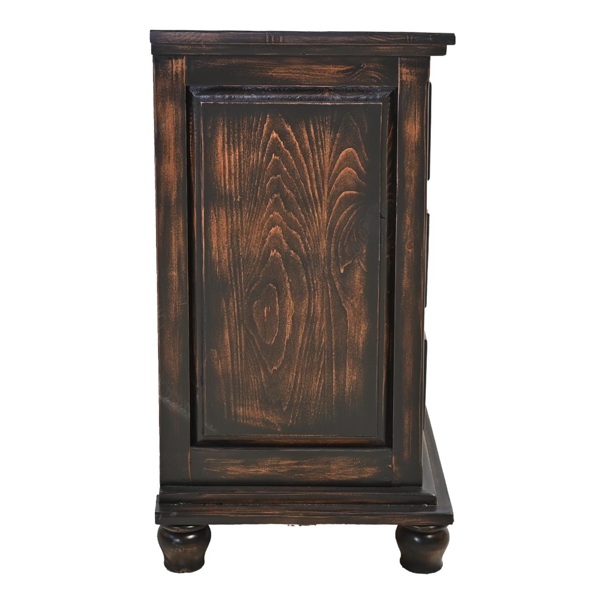 Night Moon Distressed Black Handcrafted Wood Bedroom Set - Includes Full Service Delivery