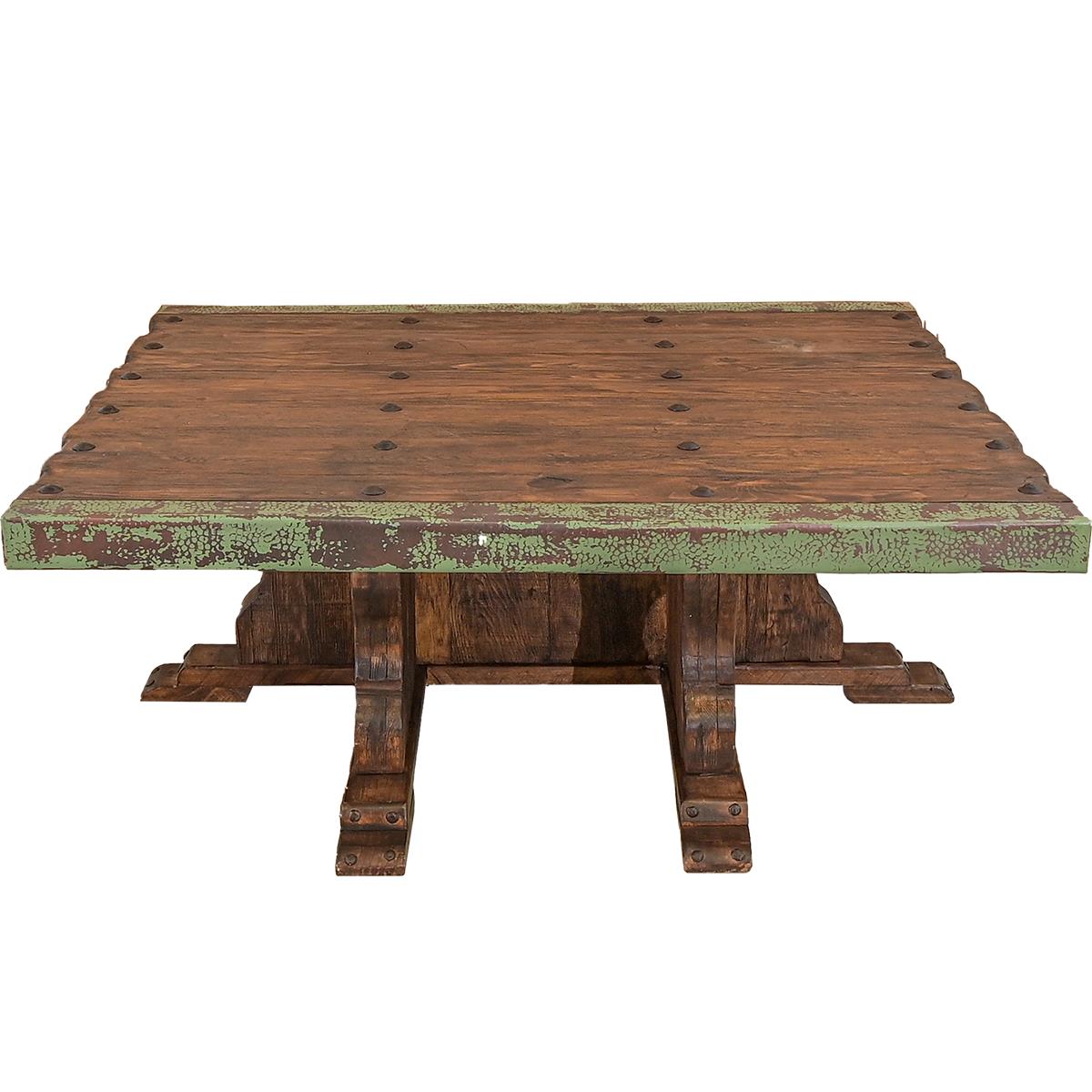 Luna Verde Distressed Coffee Table | 21 x 44 x 55