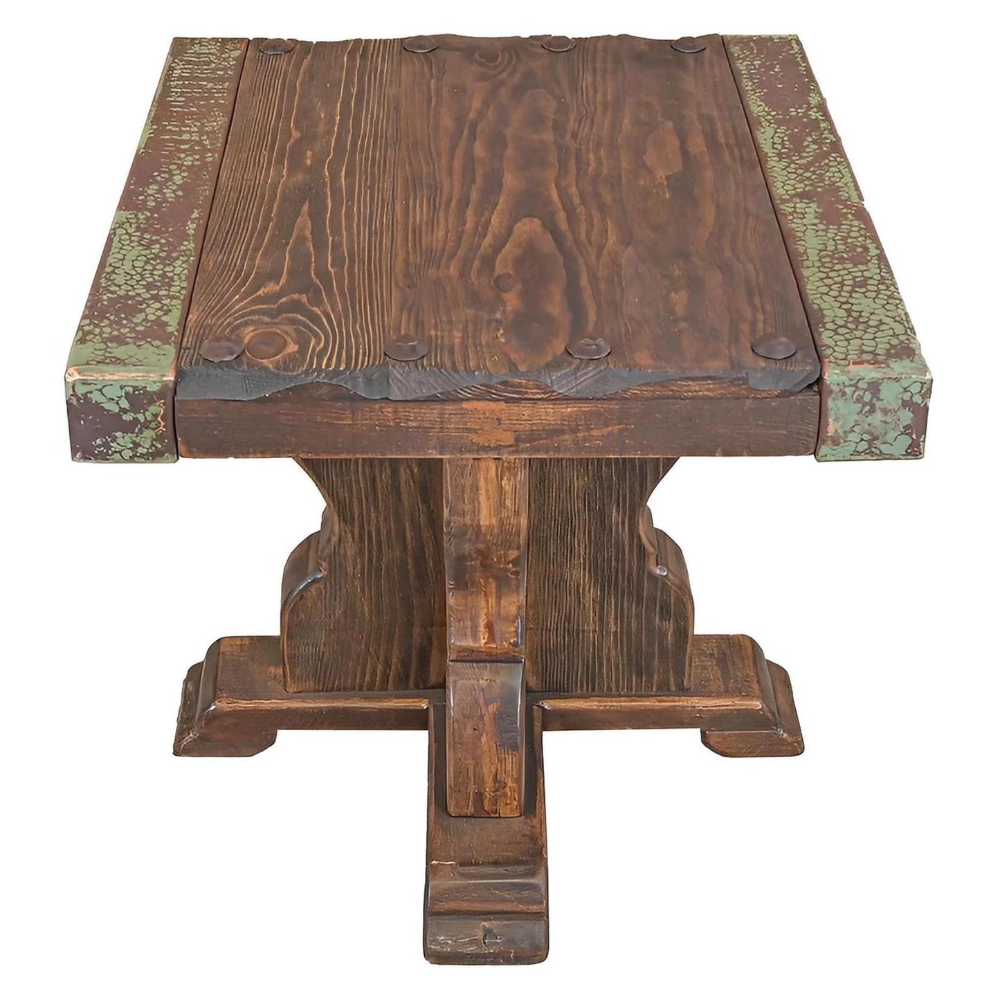 Luna Verde Distressed Rustic End Tables (2-Pack)
