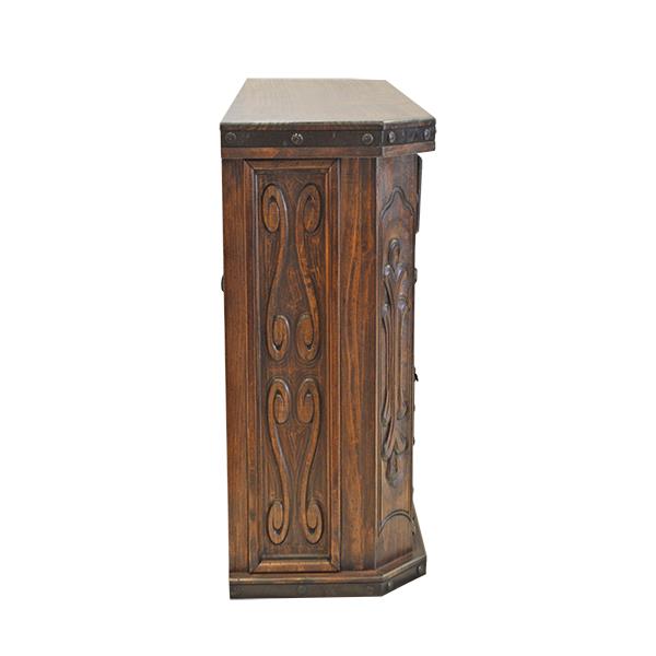Thunder Ridge Wine Cabinet With Embossed Copper Drawers