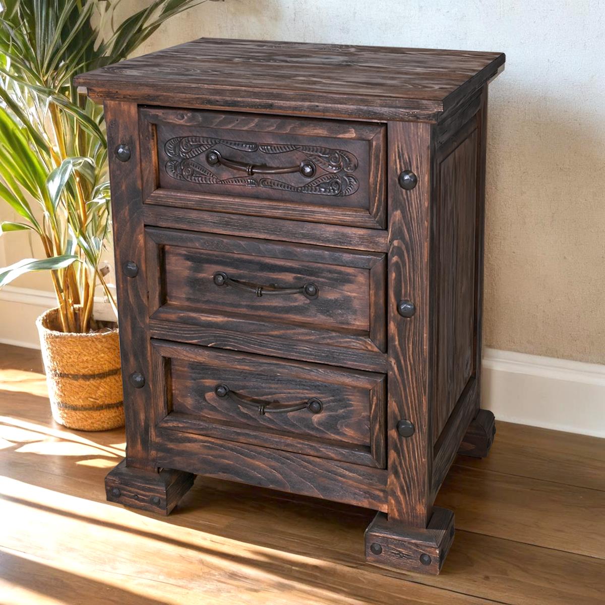 Prairie Canyon Rustic Carved Bedroom Set - Includes Full Service Delivery