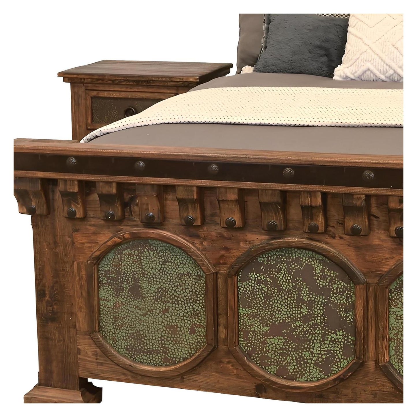 Durango II Western Bedroom Set with Handcrafted Copper Accents – Includes Full Service Delivery