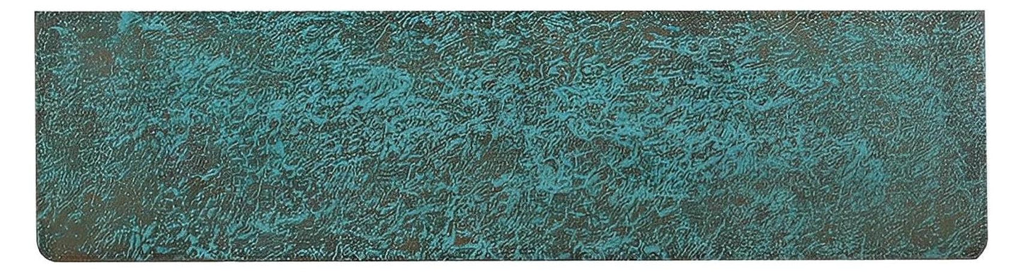 Fort Davis Basin 72" Turquoise Copper Top Console With Iron Base
