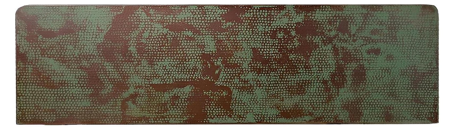 Midland Basin 72" Verdigris Copper Top Console With Iron Base