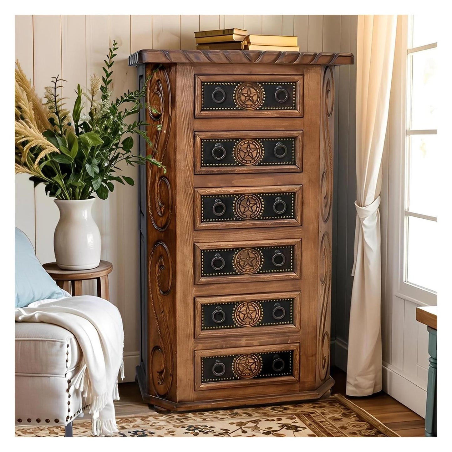 Hill Country Western Bedroom Set with Cowhide and Star - Includes Full Service Delivery