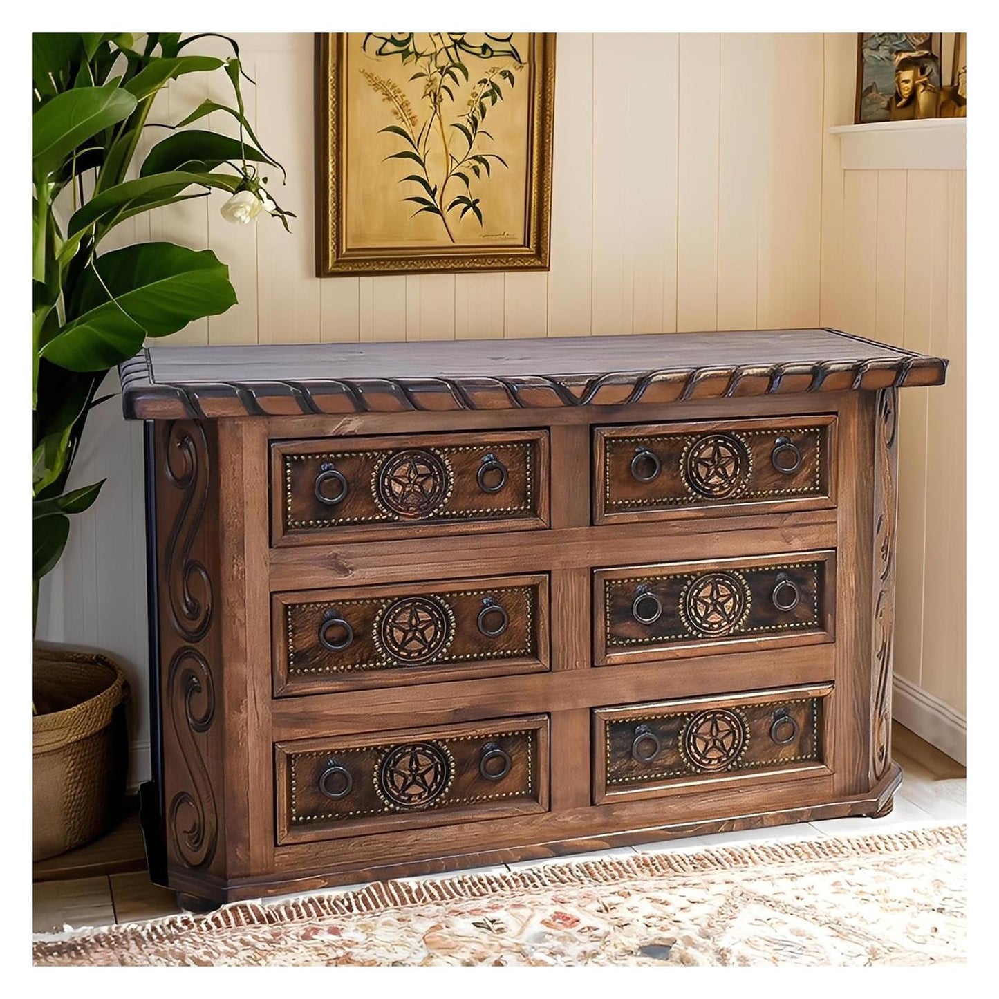 Hill Country Western Bedroom Set with Cowhide and Star - Includes Full Service Delivery