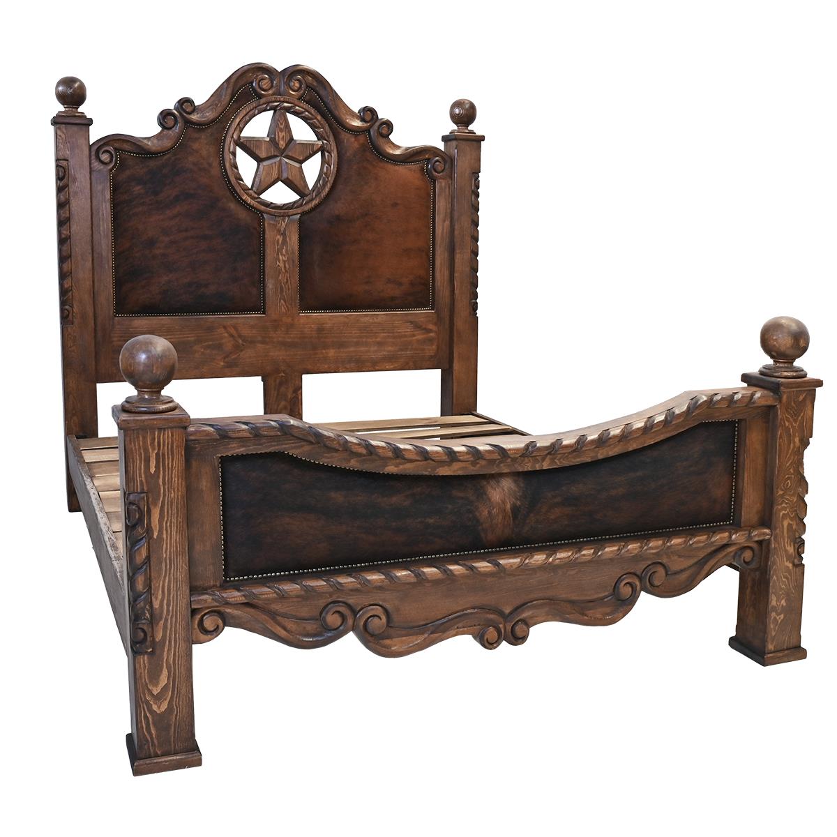 Hill Country Western Bedroom Set with Cowhide and Star - Includes Full Service Delivery