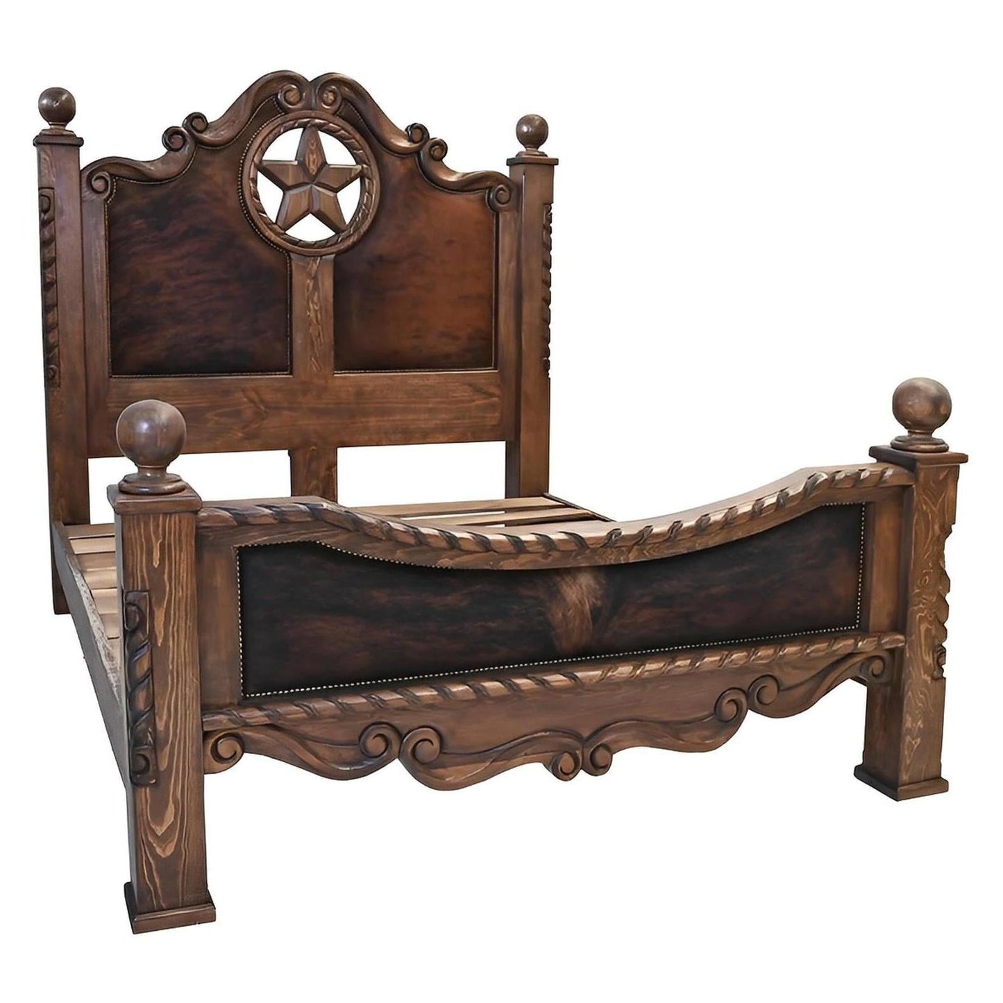 Hill Country Western Bedroom Set with Cowhide and Star - Includes Full Service Delivery