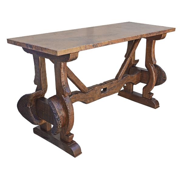 Lost Mountain Originial Ox Yoke Console With Copper Top