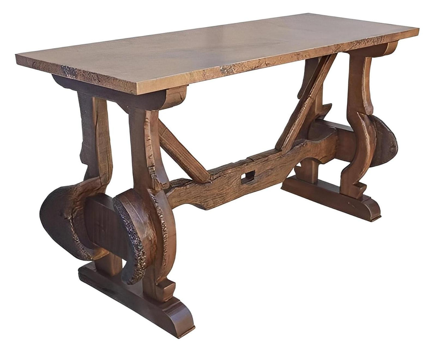 Lost Mountain Originial Ox Yoke Console With Copper Top