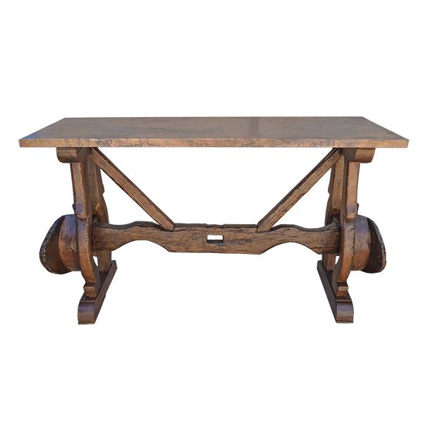 Lost Mountain Originial Ox Yoke Console With Copper Top