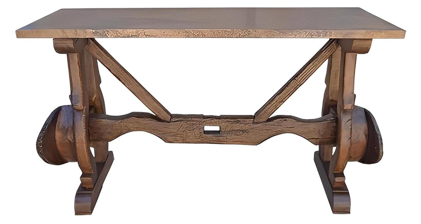 Lost Mountain Originial Ox Yoke Console With Copper Top