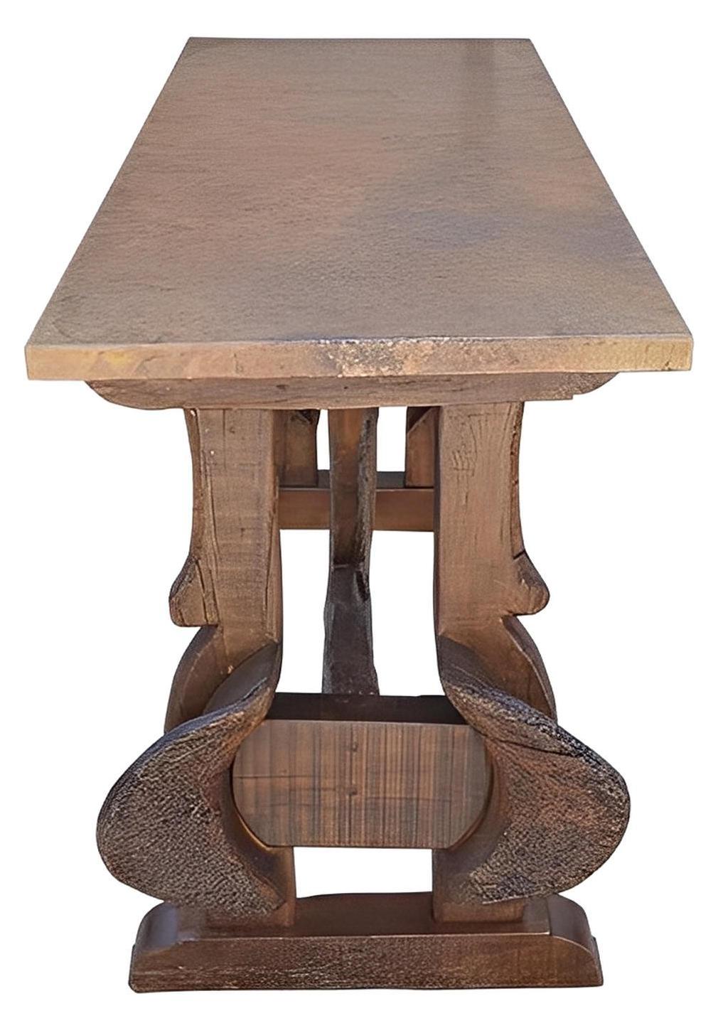 Lost Mountain Originial Ox Yoke Console With Copper Top