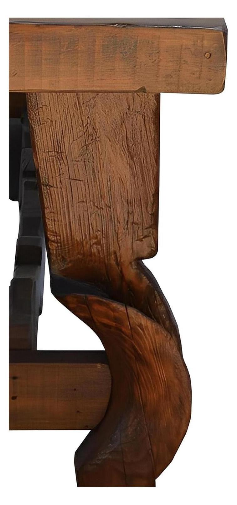 Walnut Ridge Yoke Base And Original Old Door Top Credenza / Console Table