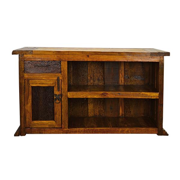Rivertown Craftsman Bar – Rustic Wood Bar with Forged Iron Accents