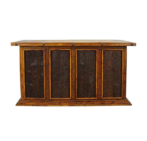 Rivertown Craftsman Bar – Rustic Wood Bar with Forged Iron Accents