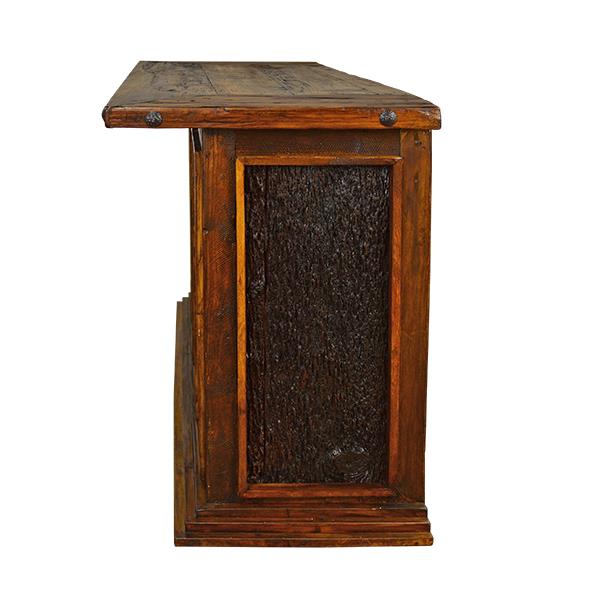 Rivertown Craftsman Bar – Rustic Wood Bar with Forged Iron Accents