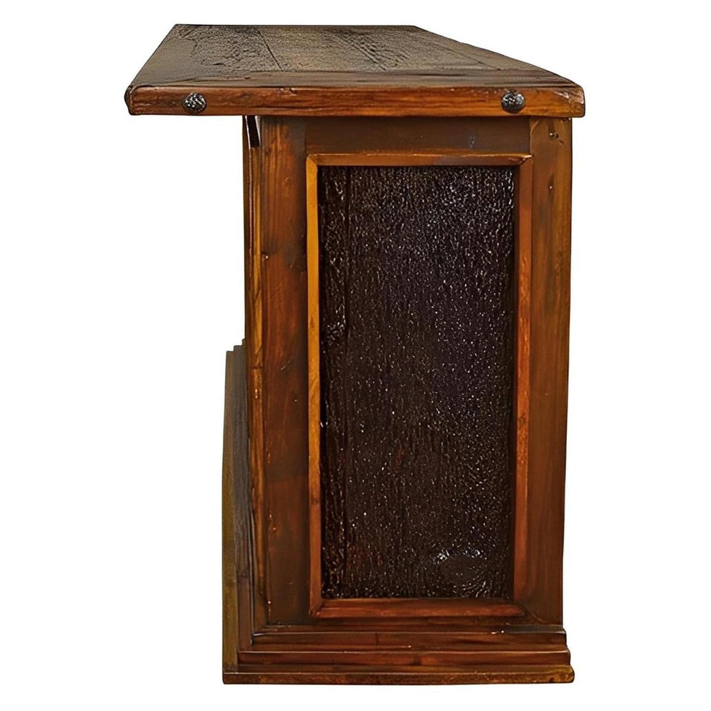 Rivertown Craftsman Bar – Rustic Wood Bar with Forged Iron Accents