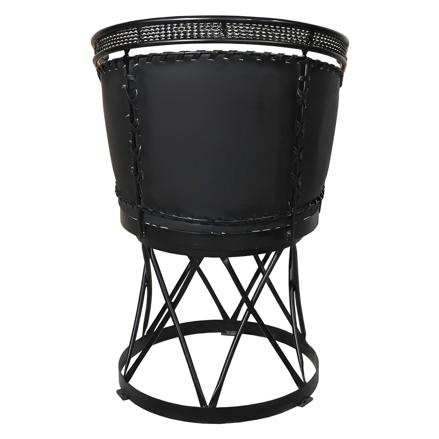 Black & White Cowhide Swivel Dining / Studio Chair (2-Pack)