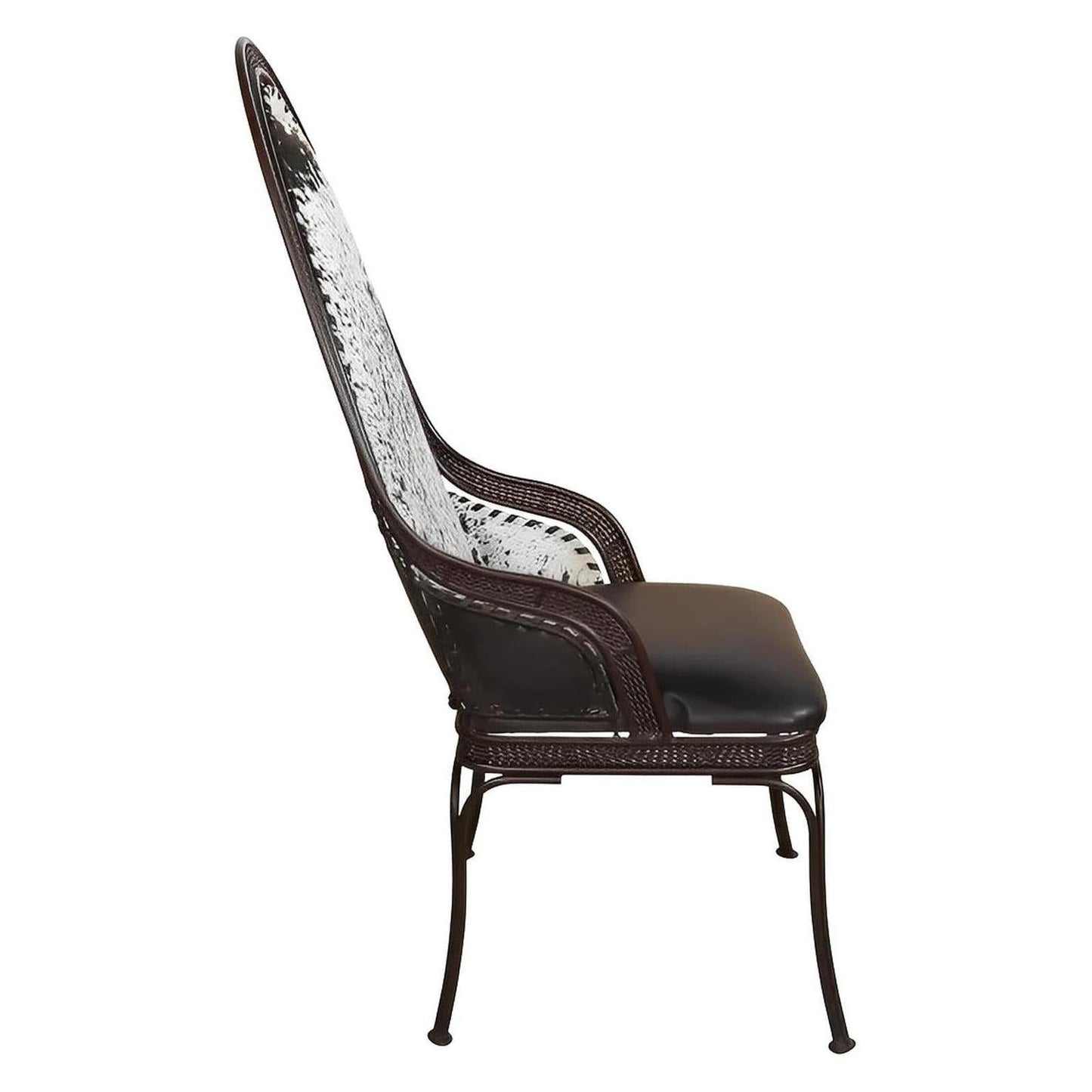 High Back Cowhide & Leather Dining Chair (2-Pack)