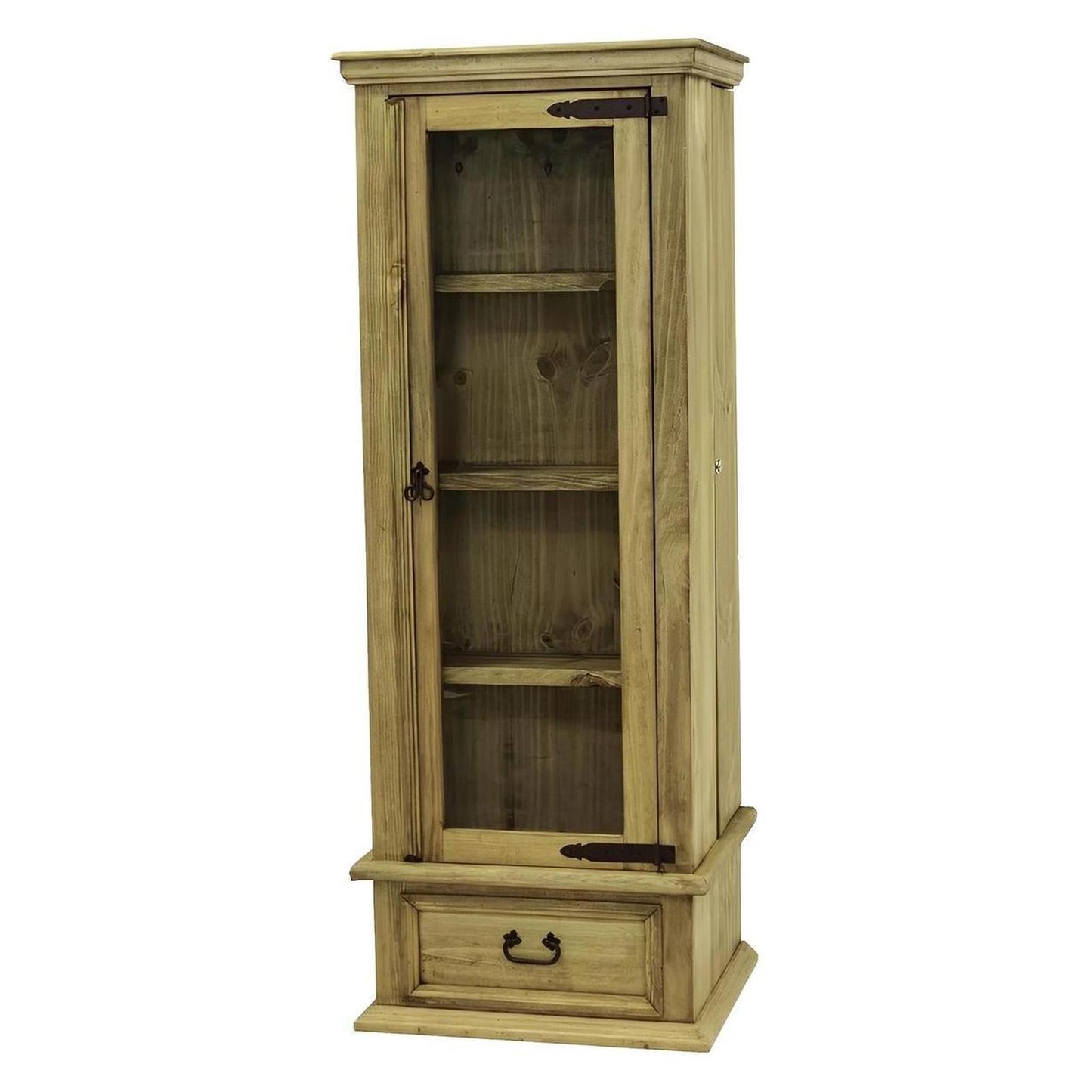 Silver Spur II Gun Cabinet w/ Built-In Hidden Weapon Rack | Glass Display & Handcrafted Wood