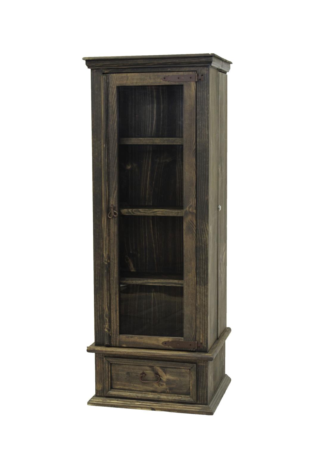 Silver Spur Gun Cabinet w/ Built-In Hidden Weapon Rack | Glass Display & Handcrafted Wood