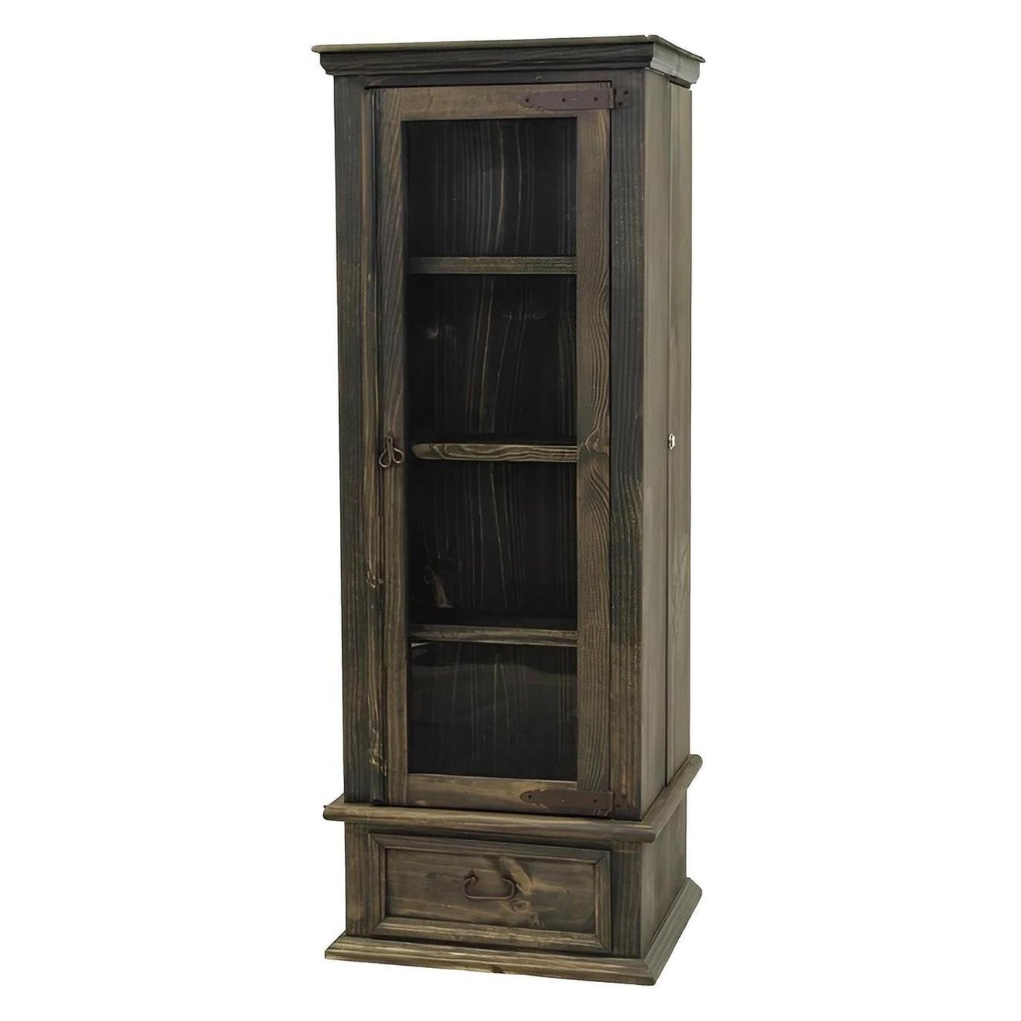 Silver Spur Gun Cabinet w/ Built-In Hidden Weapon Rack | Glass Display & Handcrafted Wood