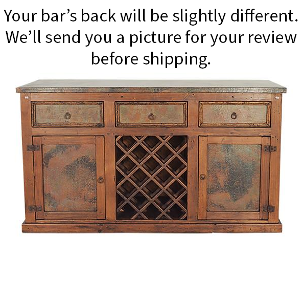 THE BLACKSMITHS BAR II | VERDI-GRIS COPPER INSERTS, FORGED IRON, WINE RACK