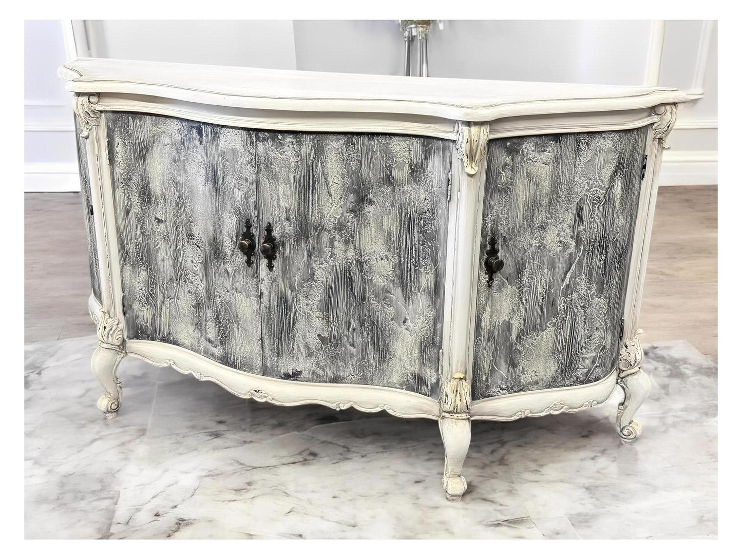 Lysandre Versailles Antique White Dining Room Buffet Table - 22 x 75 x 40