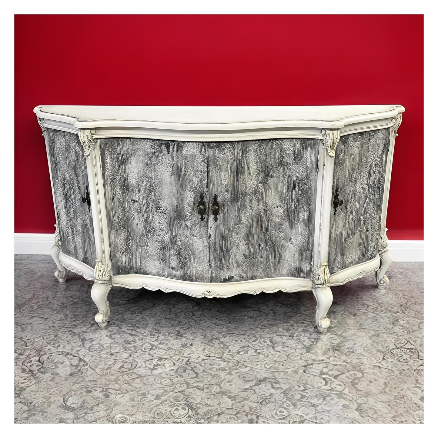 Lysandre Versailles Antique White Dining Room Buffet Table - 22 x 75 x 40