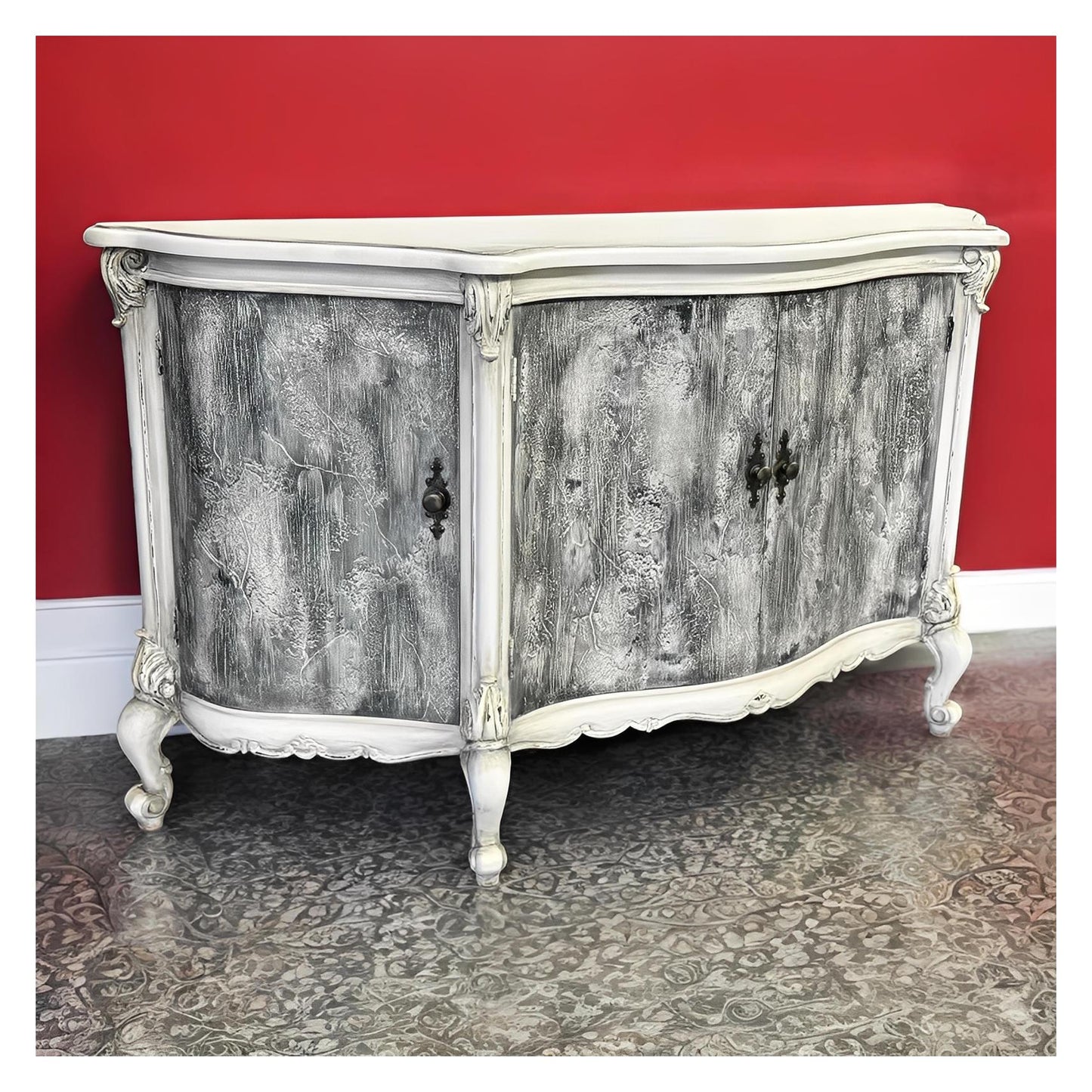 Lysandre Versailles Antique White Dining Room Buffet Table - 22 x 75 x 40