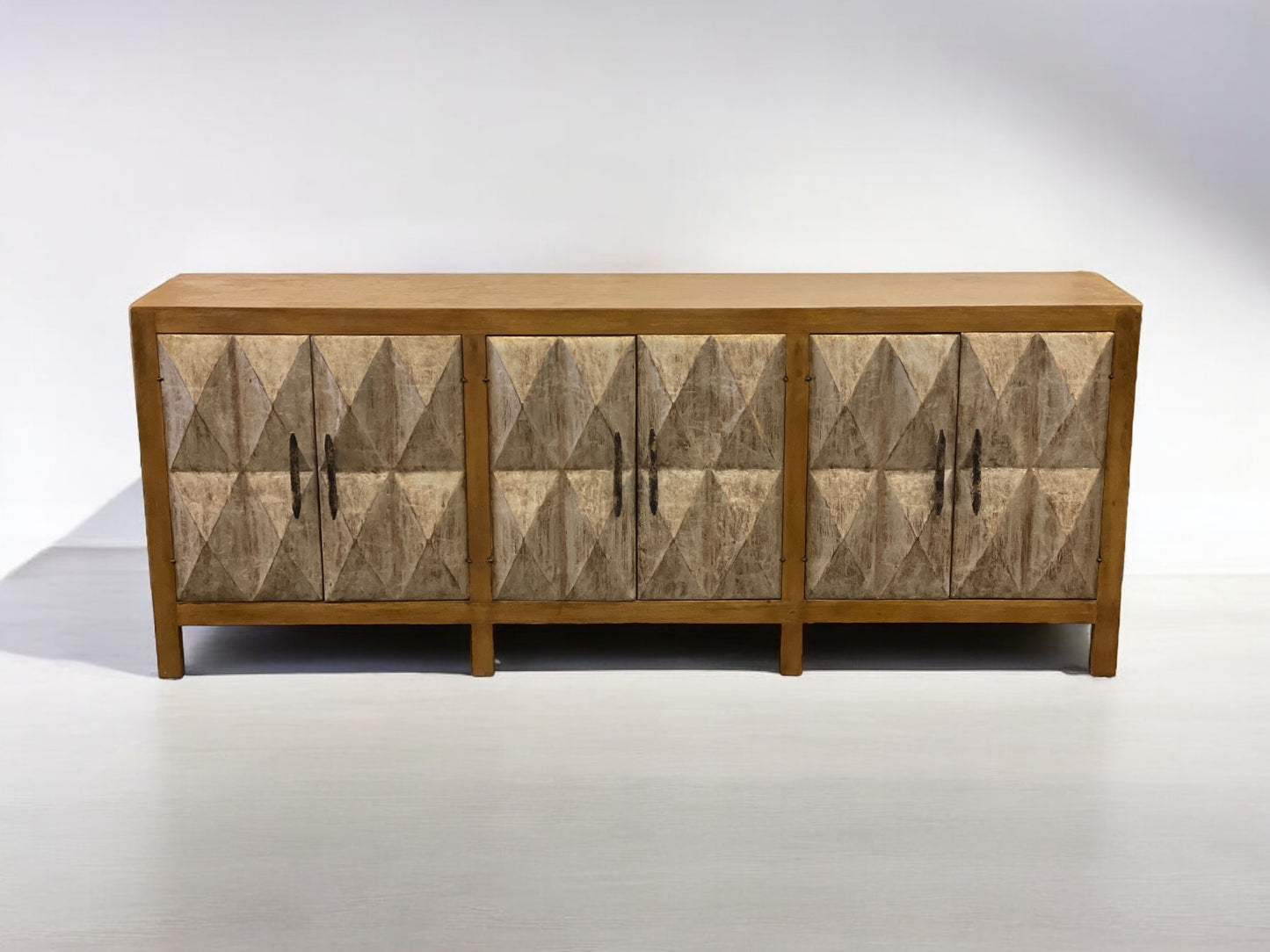 Golden Oak Paris Dining Room Buffet Table 86 Inch Length 34.5 Deep