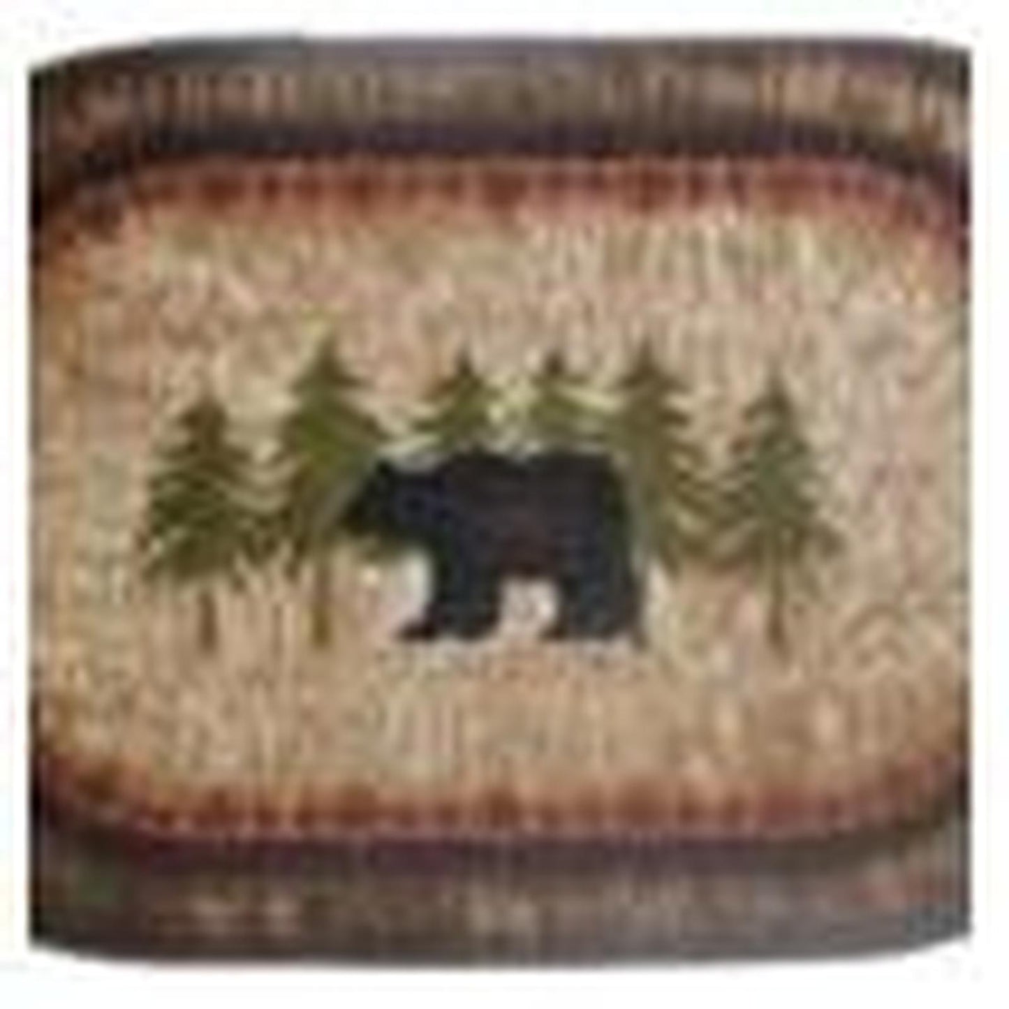 Cozy Cabin - Birch Bear 19"x31"- Washable; Slip-Resistant Back, Made in the USA, 8mm pile height