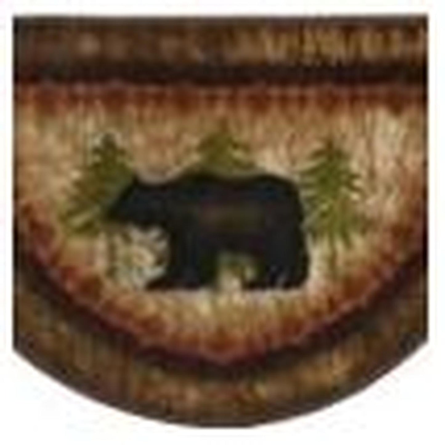 Cozy Cabin - Birch Bear 20"x44"- Washable; Slip-Resistant Back, Made in the USA, 8mm pile height