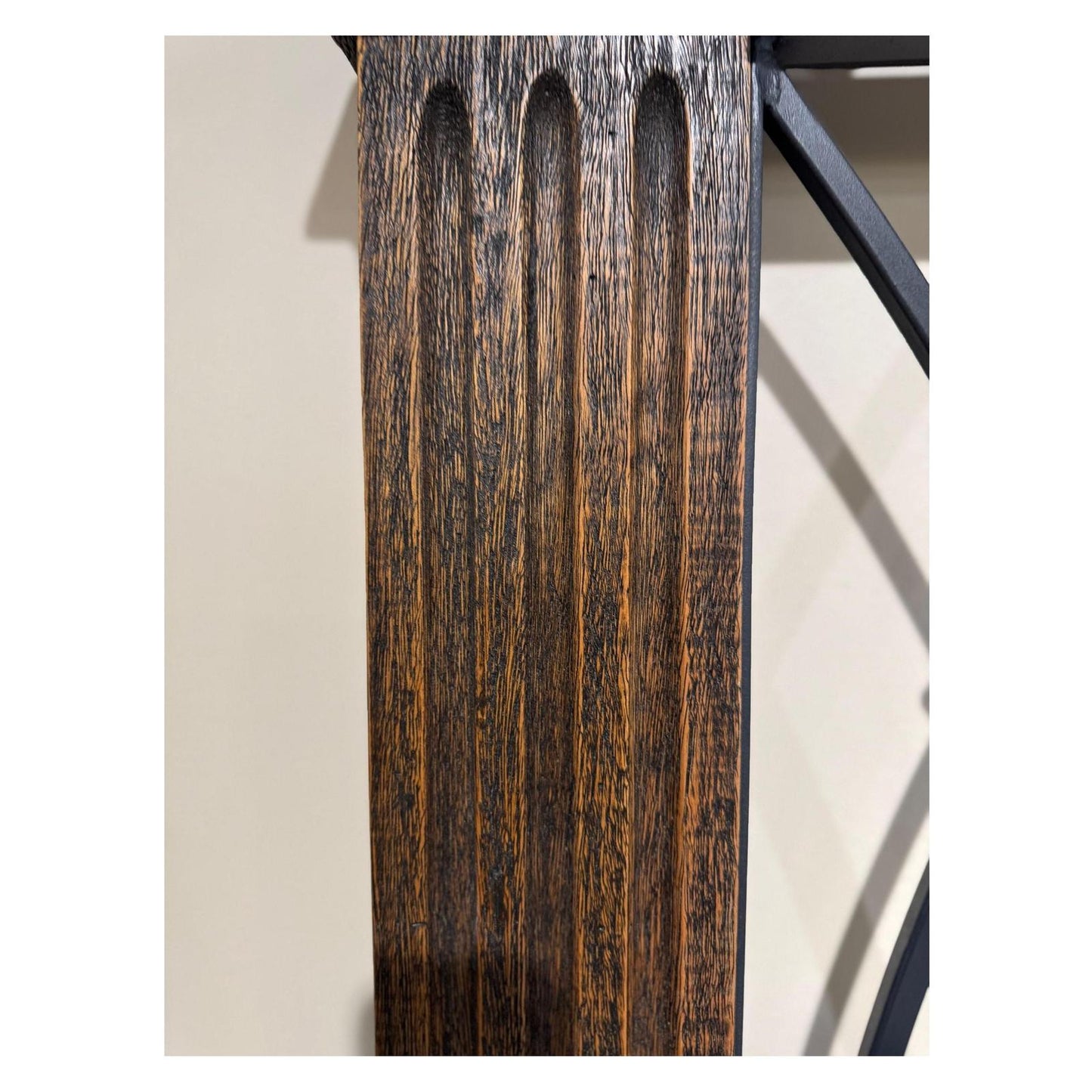 REALEZA BED 89" Tall | Wrought Iron Headboard and Footboard | Victorian Style | Dark Brown Wood Frame | Bed Only | Includes Delivery and Assembly