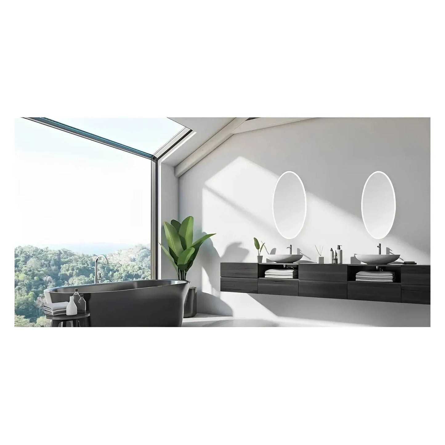 NEBULA OVAL LED LIGHTED BATHROOM VANITY OVAL MIRROR - 48 x 30 - (Sold as 1)