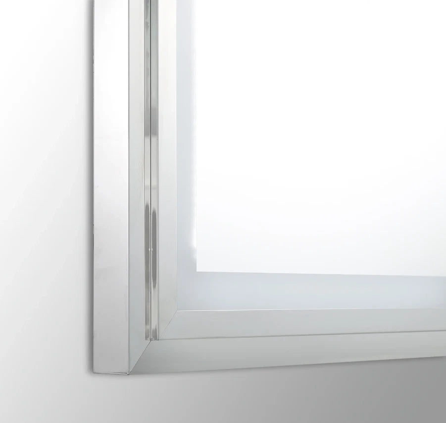 THETA LED LIGHTED BATHROOM VANITY SQUARE MIRROR - 36 x 24