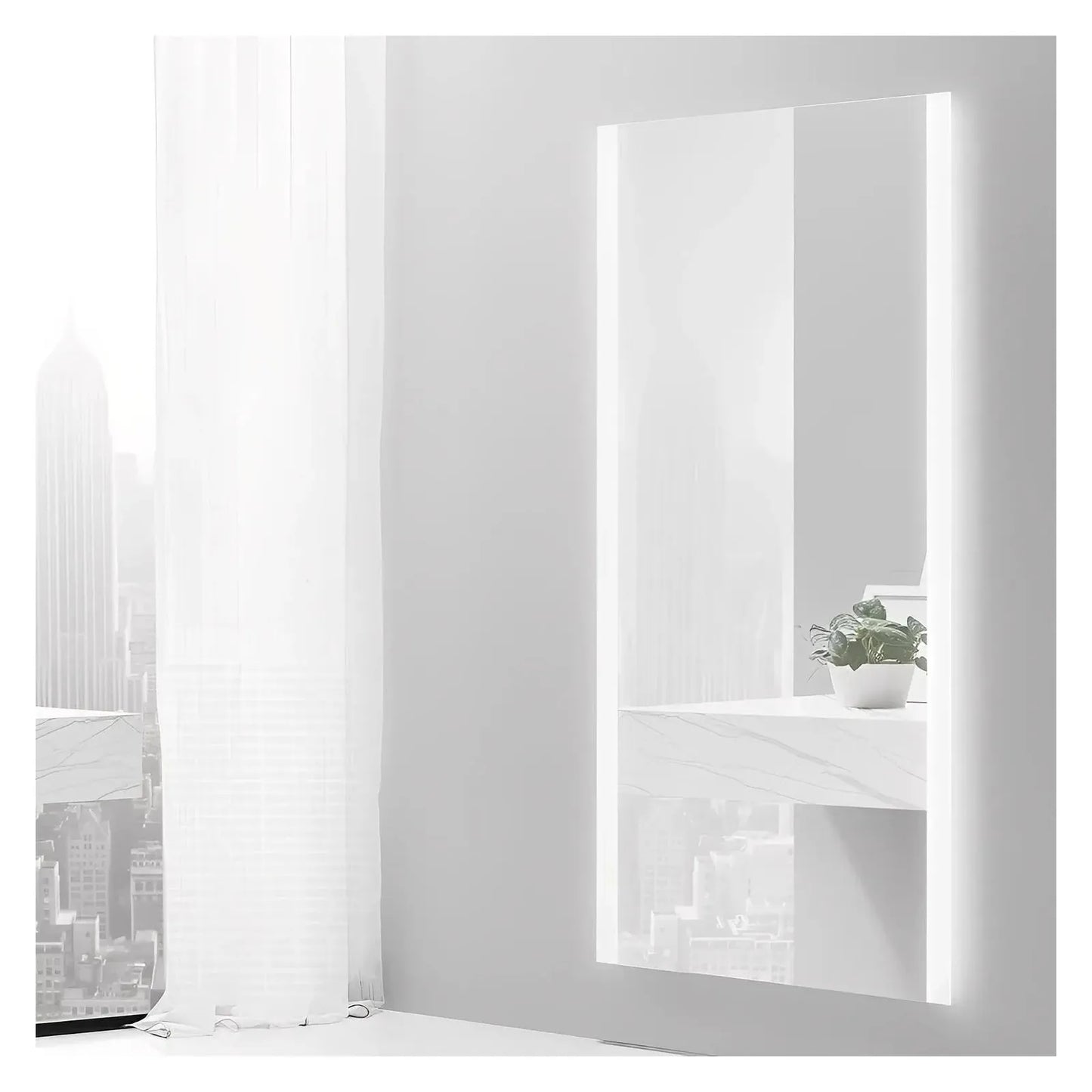 SABINE LED LIGHTED BATHROOM VANITY RECTANGLE MIRROR - 60 x 28