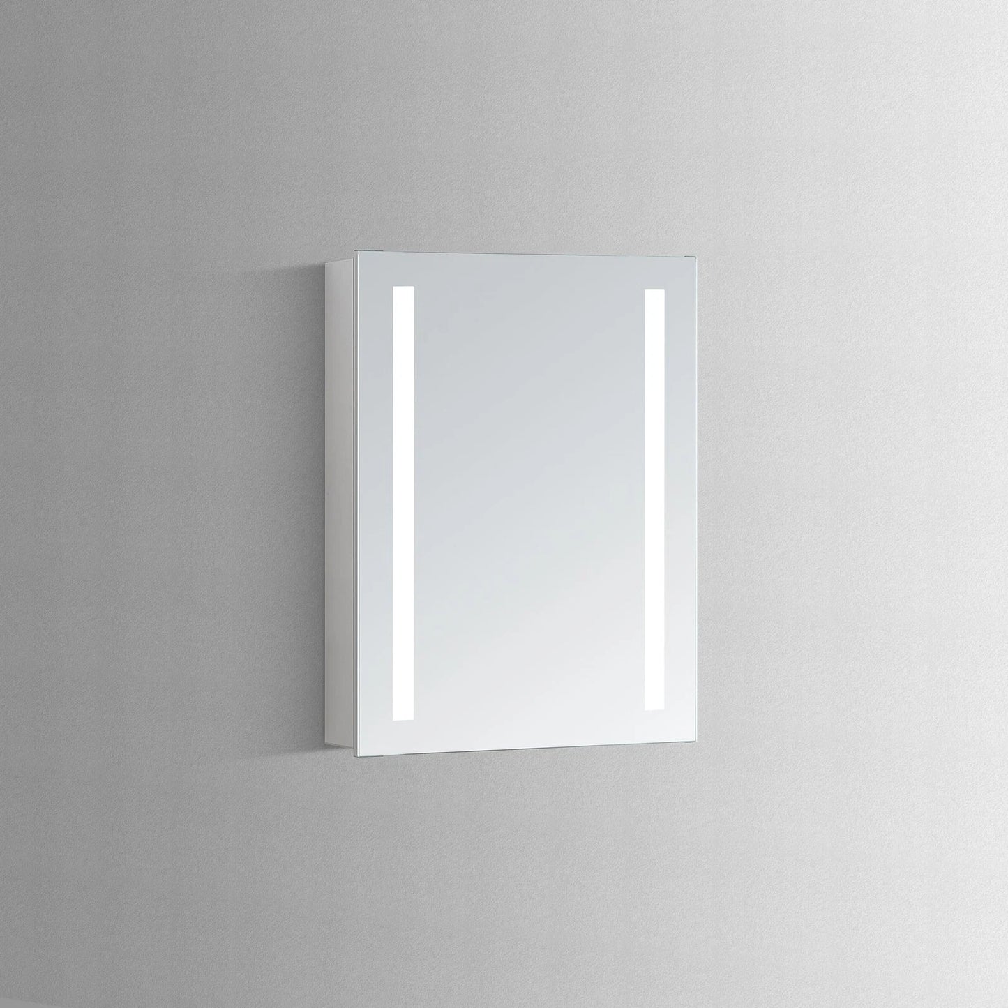 ZENORA LED LIGHTED BATHROOM CABINET VANITY SQUARE MIRROR - LEFT OPEN