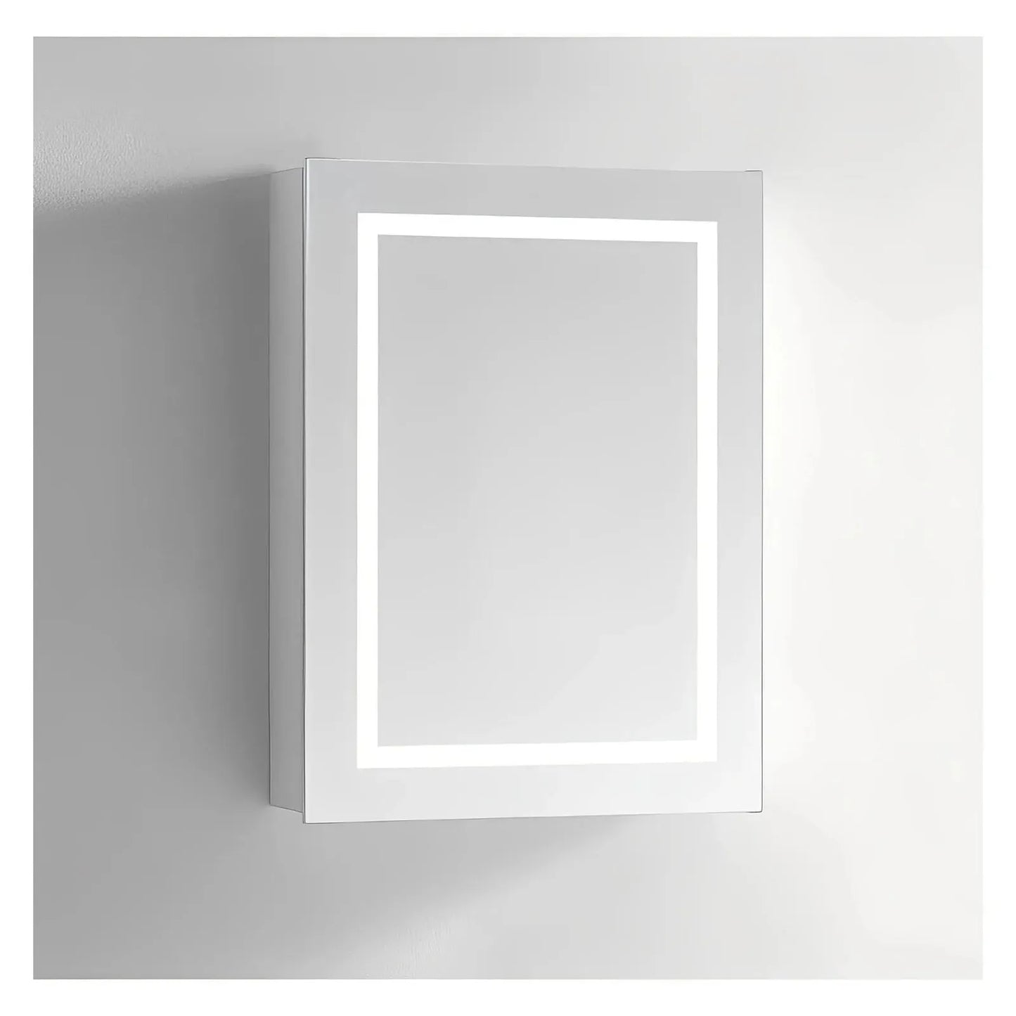 ARIES I LED LIGHTED BATHROOM CABINET VANITY SQUARE MIRROR - 32 x 24