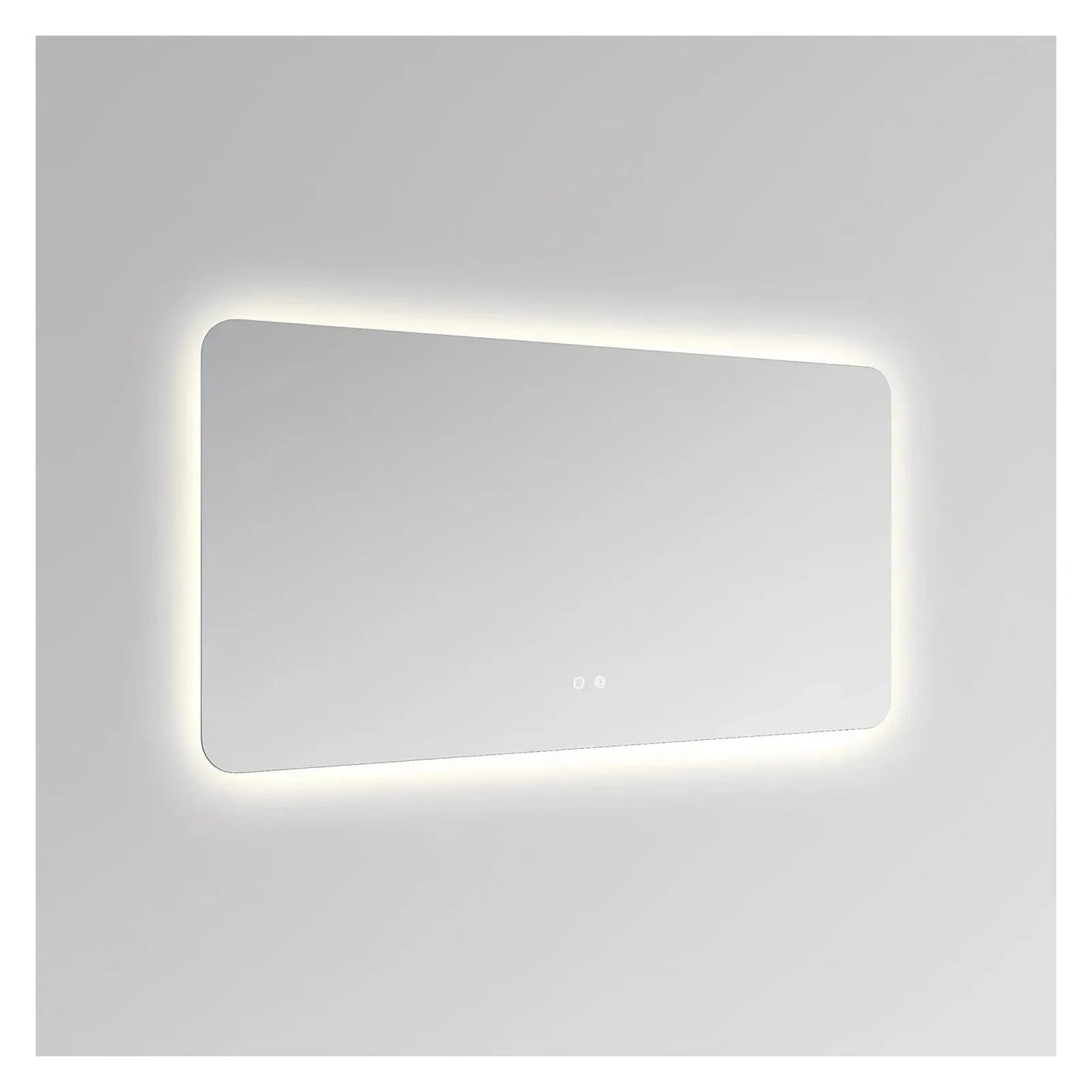 LUXOR ROUNDED CORNERS LED VANITY MIRROR; ADJUSTABLE TEMP. & BRIGHTNESS; 48 x 24