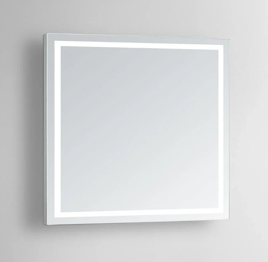ZEPHYR LED LIGHTED BATHROOM VANITY RECTANGLE MIRROR - 40 x 40