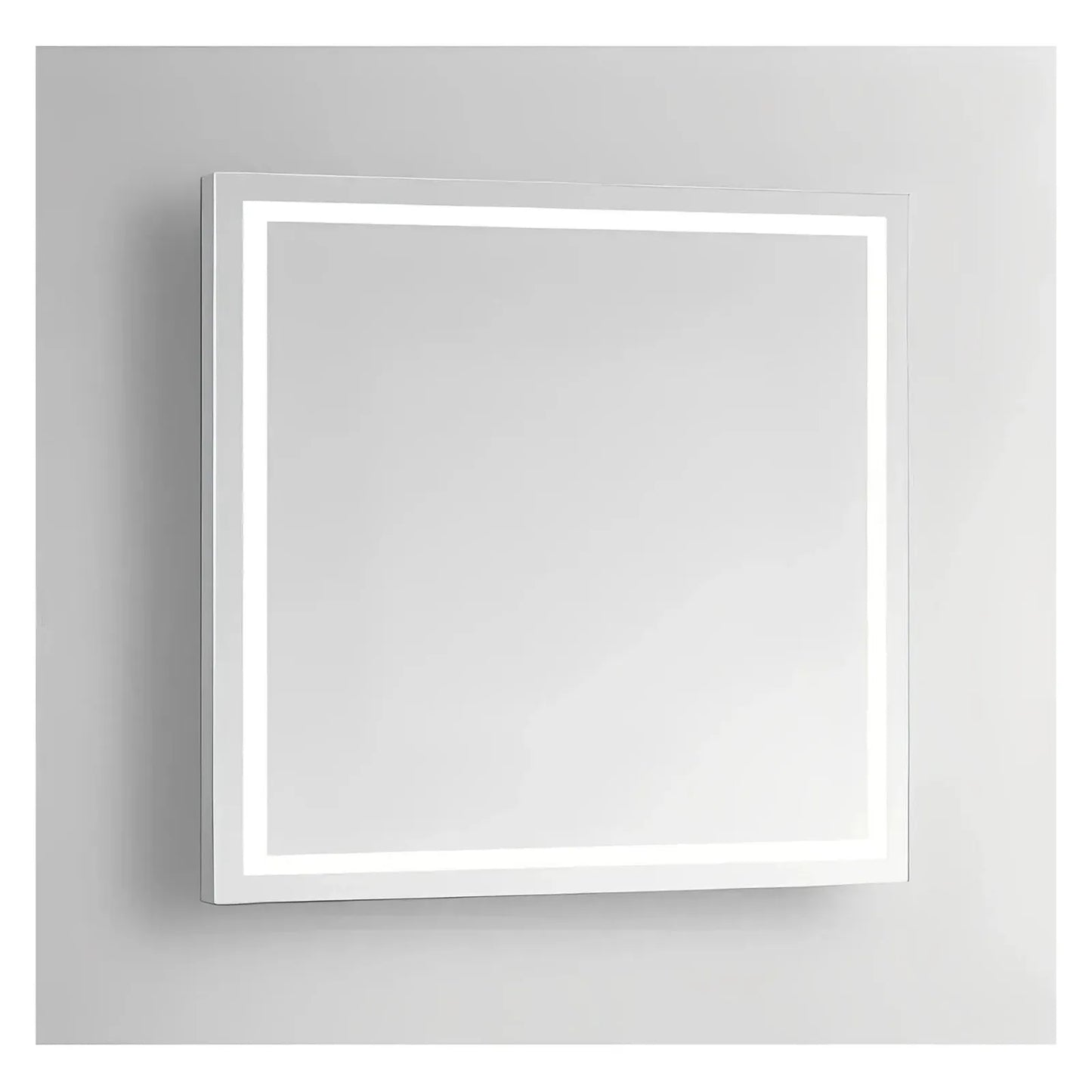 ZEPHYR LED LIGHTED BATHROOM VANITY RECTANGLE MIRROR - 40 x 40