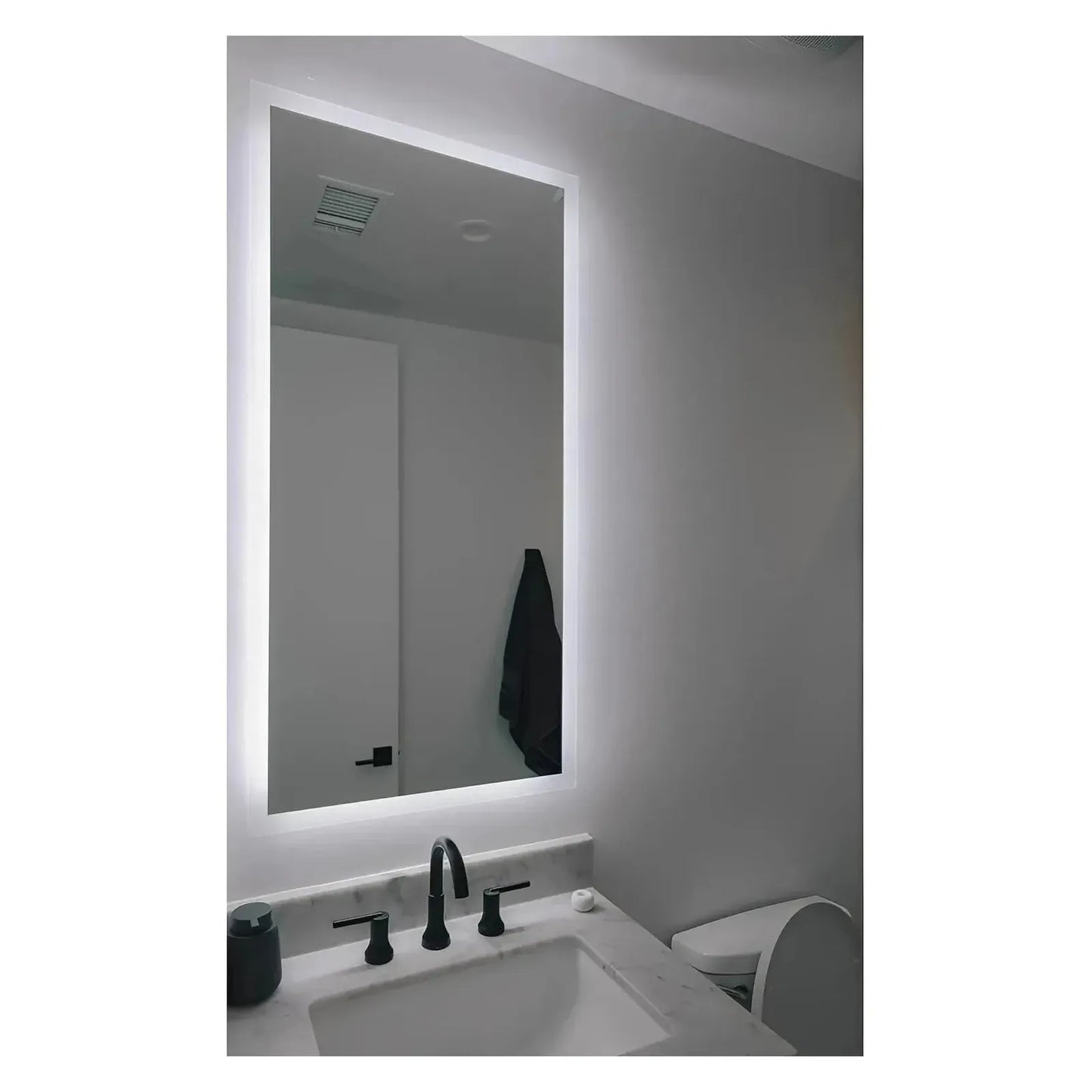 ZEPHYRA LED LIGHTED BATHROOM VANITY RECTANGLE MIRROR - 60 x 28