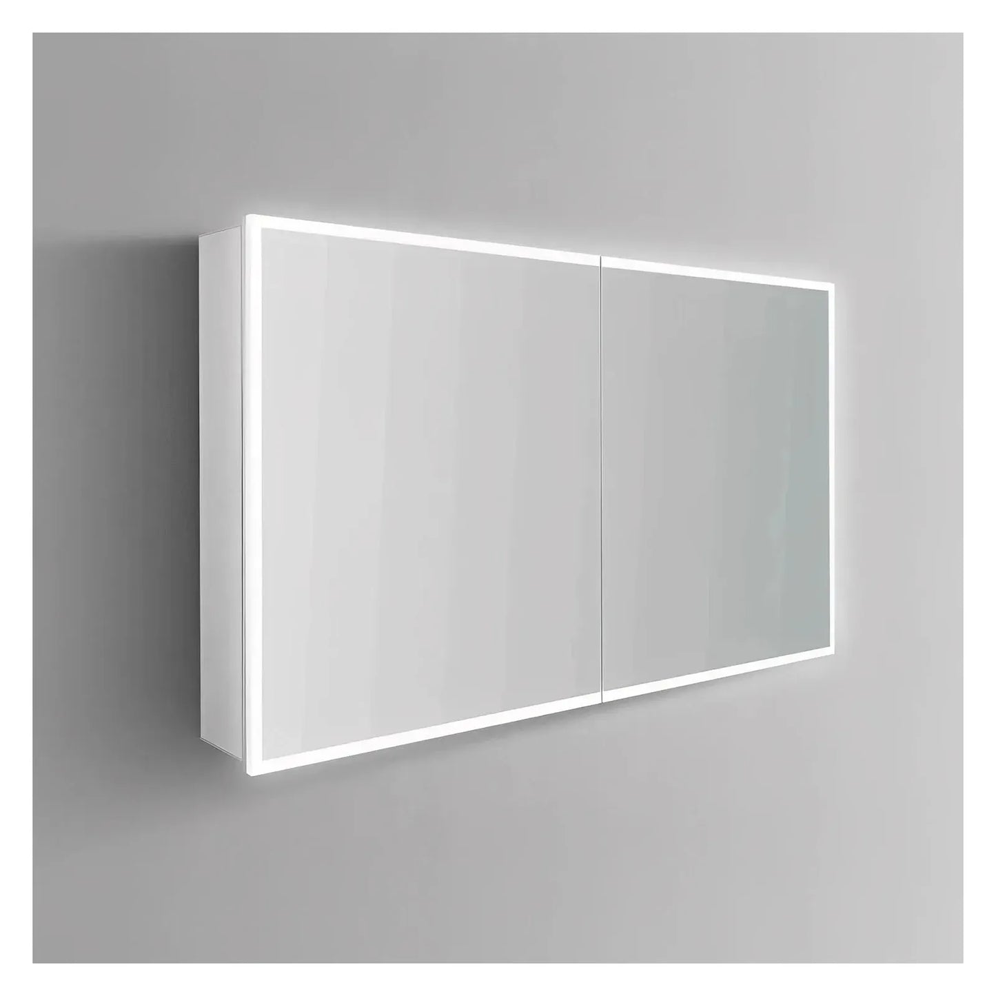 LYLA II LED LIGHTED BATHROOM CABINET VANITY SQUARE MIRROR - 36 x 48