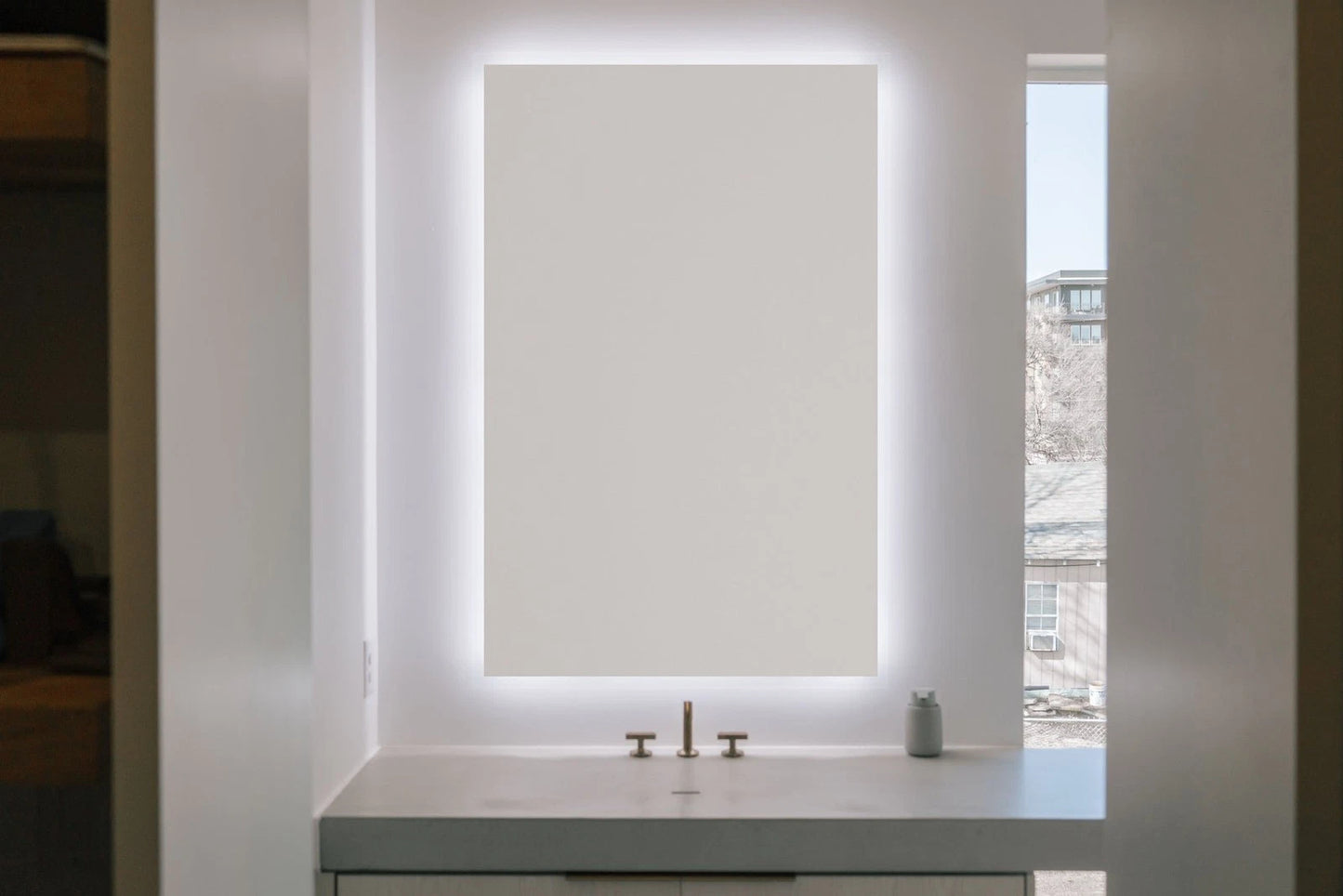 ZEPHYRA LED LIGHTED BATHROOM VANITY RECTANGLE MIRROR - 60 x 28