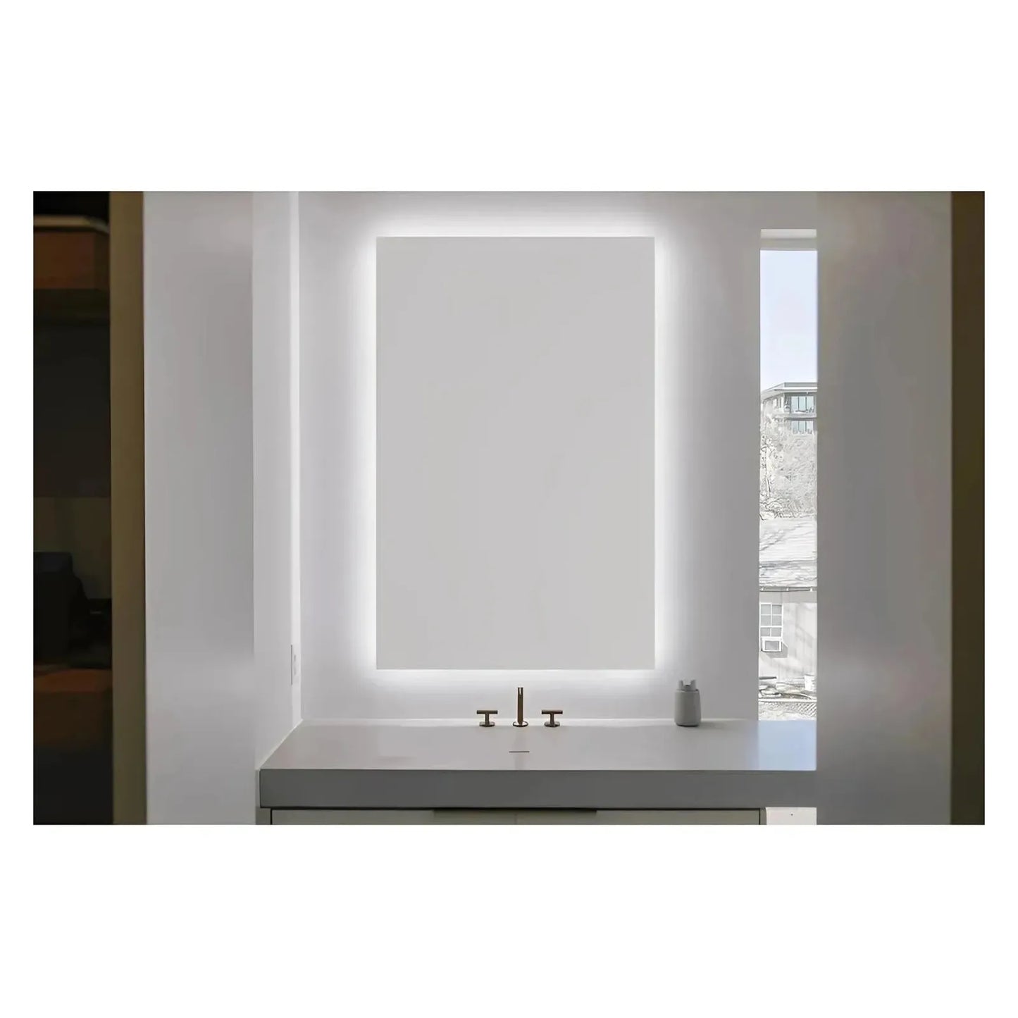 ZEPHYRA LED LIGHTED BATHROOM VANITY RECTANGLE MIRROR - 60 x 28