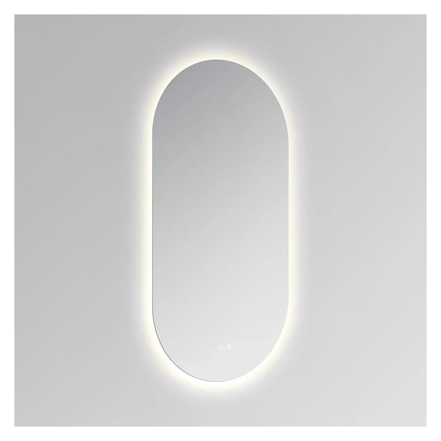 LUXOR PILL LED VANITY OVAL MIRROR - BACKLIT - ADJUSTABLE TEMP. & BRIGHTNESS - 24 x 48