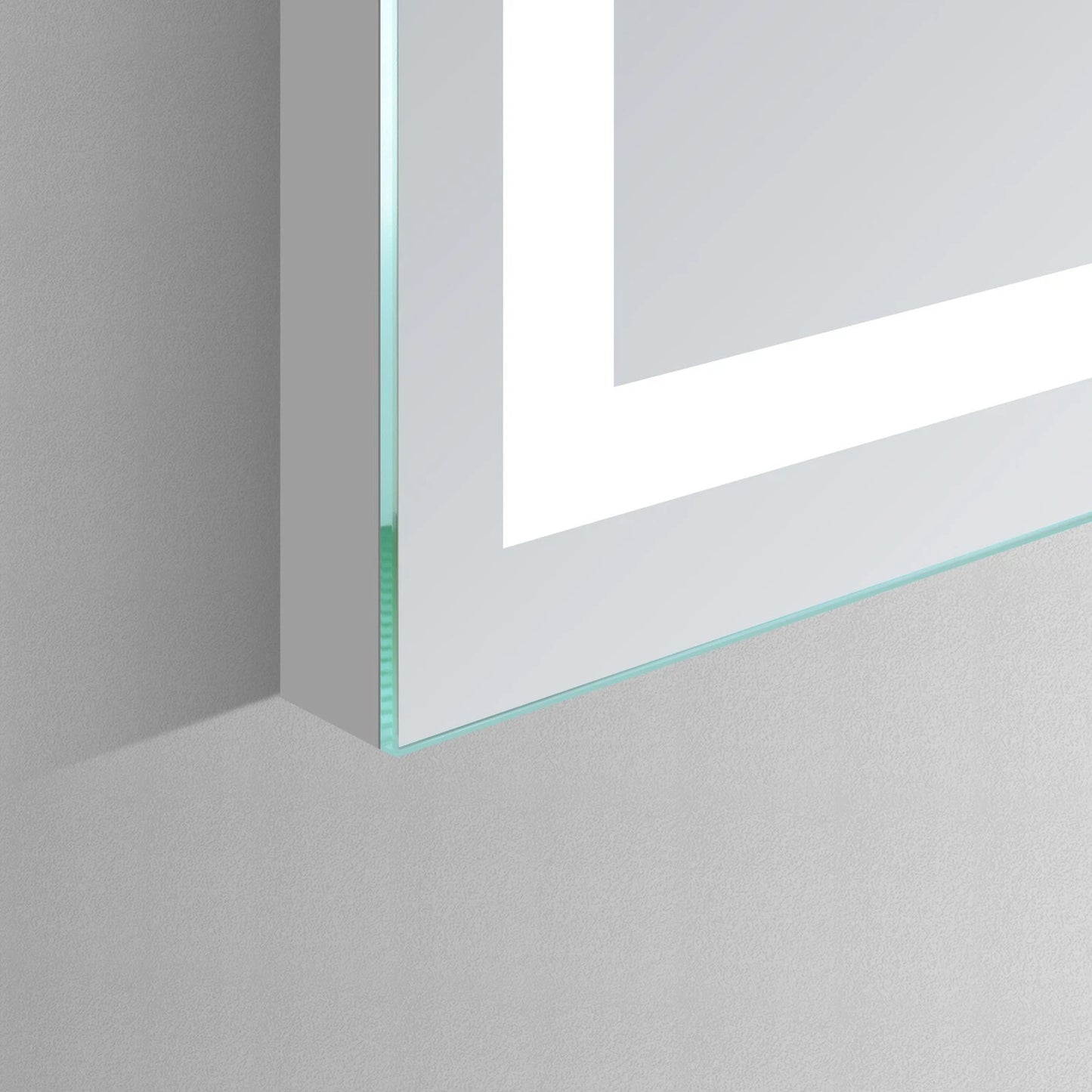XANTHE LED ILLUMINATED VANITY SQUARE MIRROR - 30 x 24