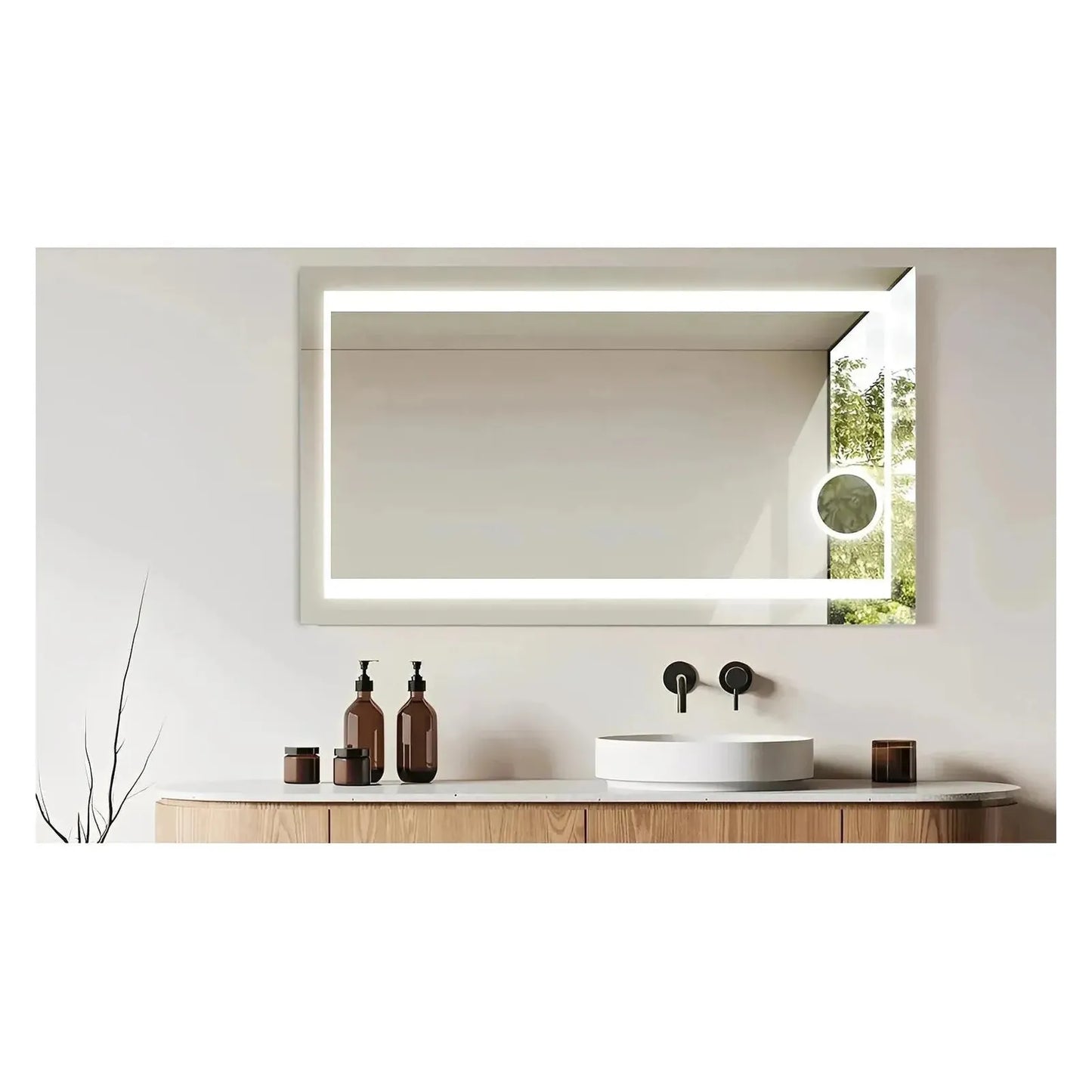 LYDEN LED LIGHTED BATHROOM VANITY MIRROR - RECTANGLE - 28 x 48